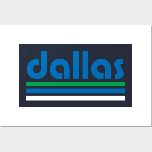 Retro Dallas Stripes Posters and Art